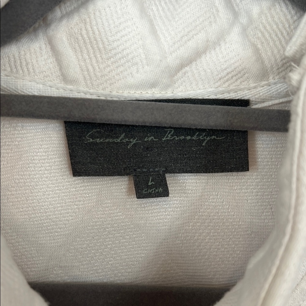 Anthropologie Sunday in Brooklyn Cream Button-Shoulder Quilted Top - Picture 2 of 6